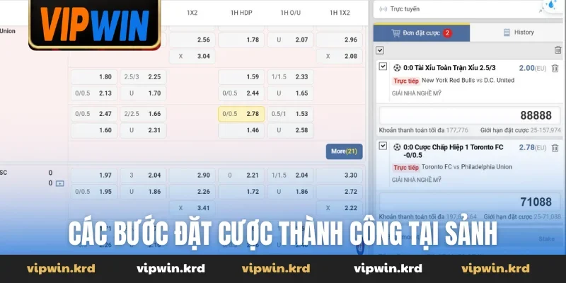 Các bước đặt cược thành công tại sảnh