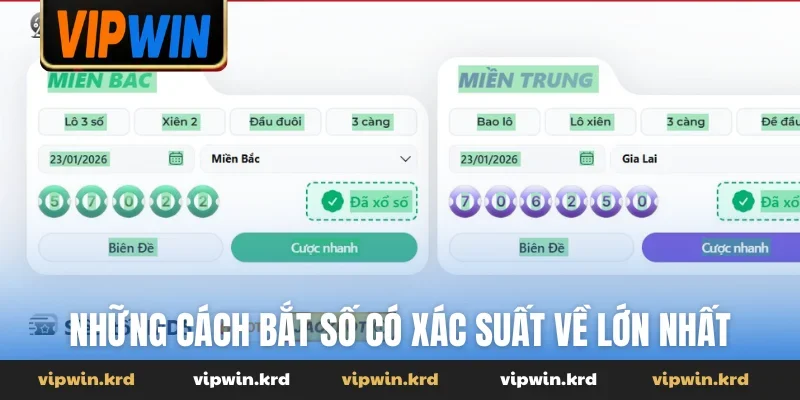 Những cách bắt số có xác suất về lớn nhất