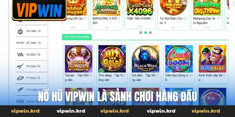 Nổ hũ Vipwin là sảnh chơi hàng đầu