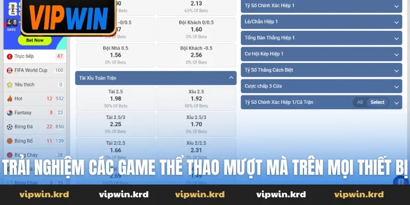 Trải nghiệm các game thể thao mượt mà trên mọi thiết bị